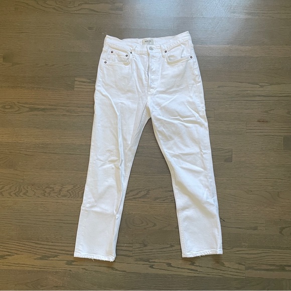 Agolde | white Riley cropped jeans - Picture 3 of 8